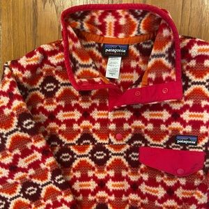 Patagonia Synchilla Fleece  Snap Front Pullover Aztec Southwestern Medium M Pink